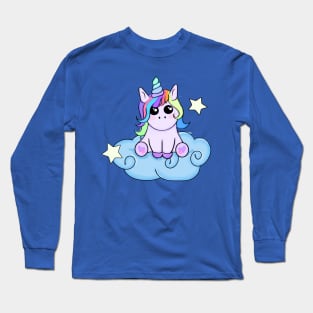 Cute Unicorn Art with Rainbow of Colors Long Sleeve T-Shirt